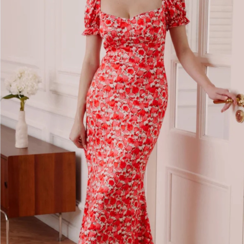 LAIT Collection Avery Sweetheart Neckline Midi Dress 🍓NWT🍓